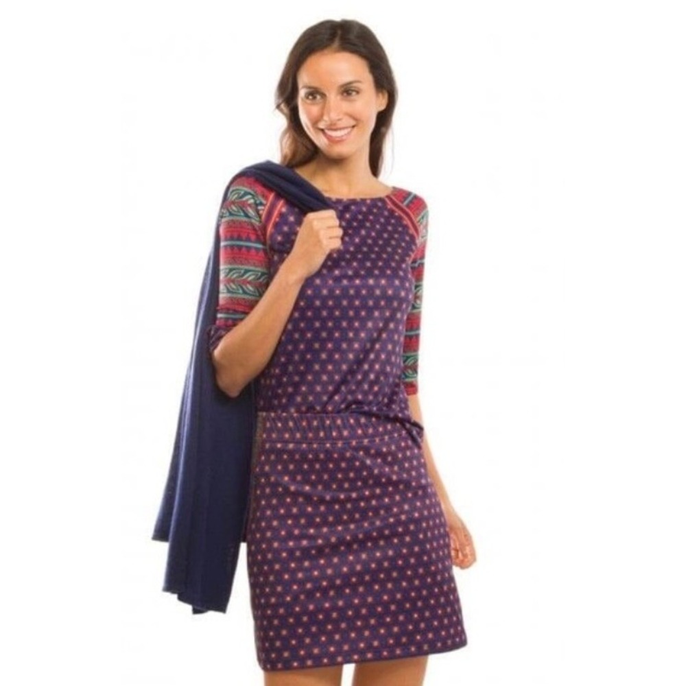 Gretchen Scott Women's‎ 2 Piece Set Purple Geometric Print Top and Skort Size L
